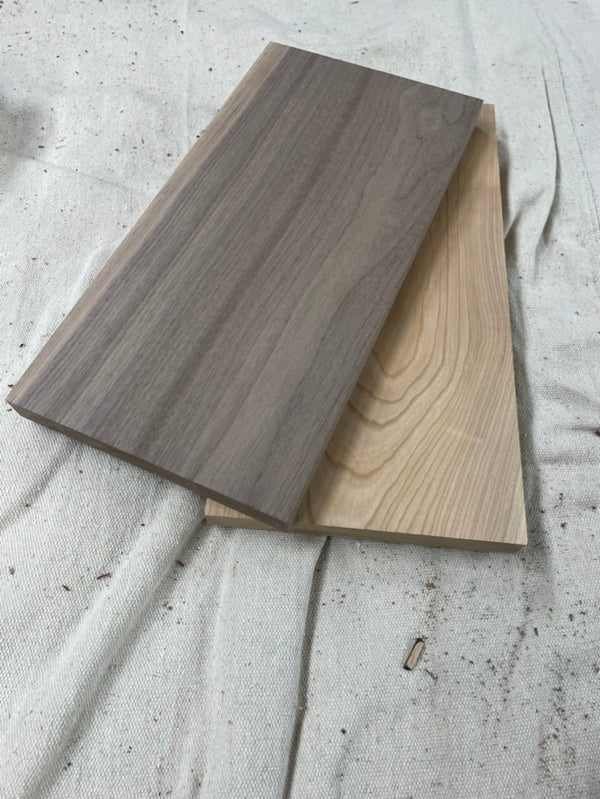 Hardwood blanks cut for the trays