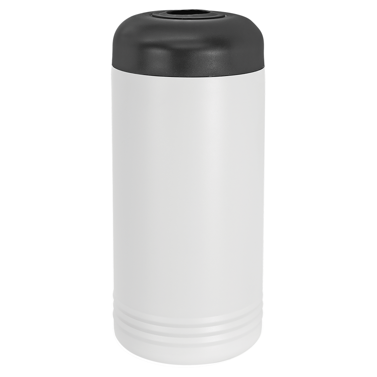 White insulated slim can and wine chiller, ready for custom engraving