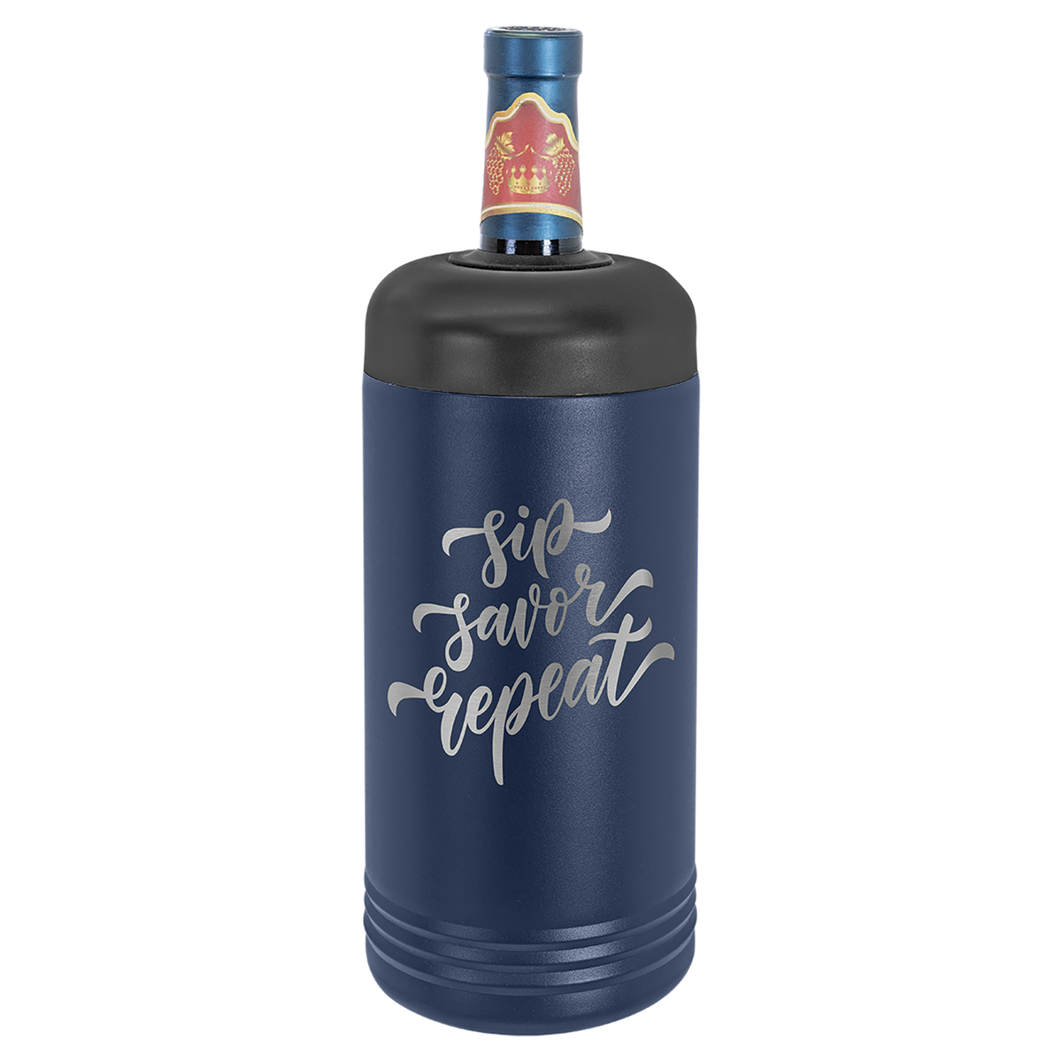 Wine Chiller in Navy Blue by Carve & Burn, Miami