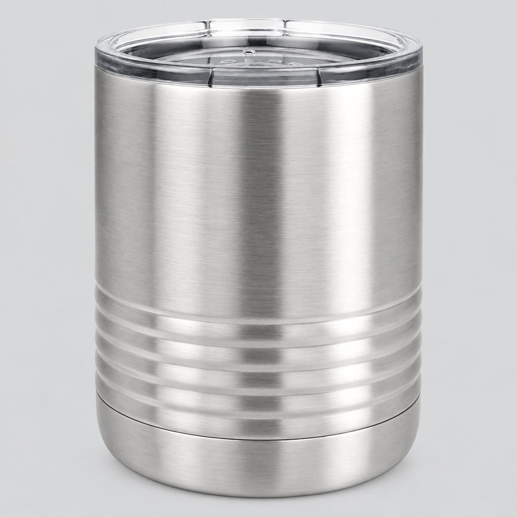 10 oz Lowball Tumbler in Silver by Carve & Burn, Miami