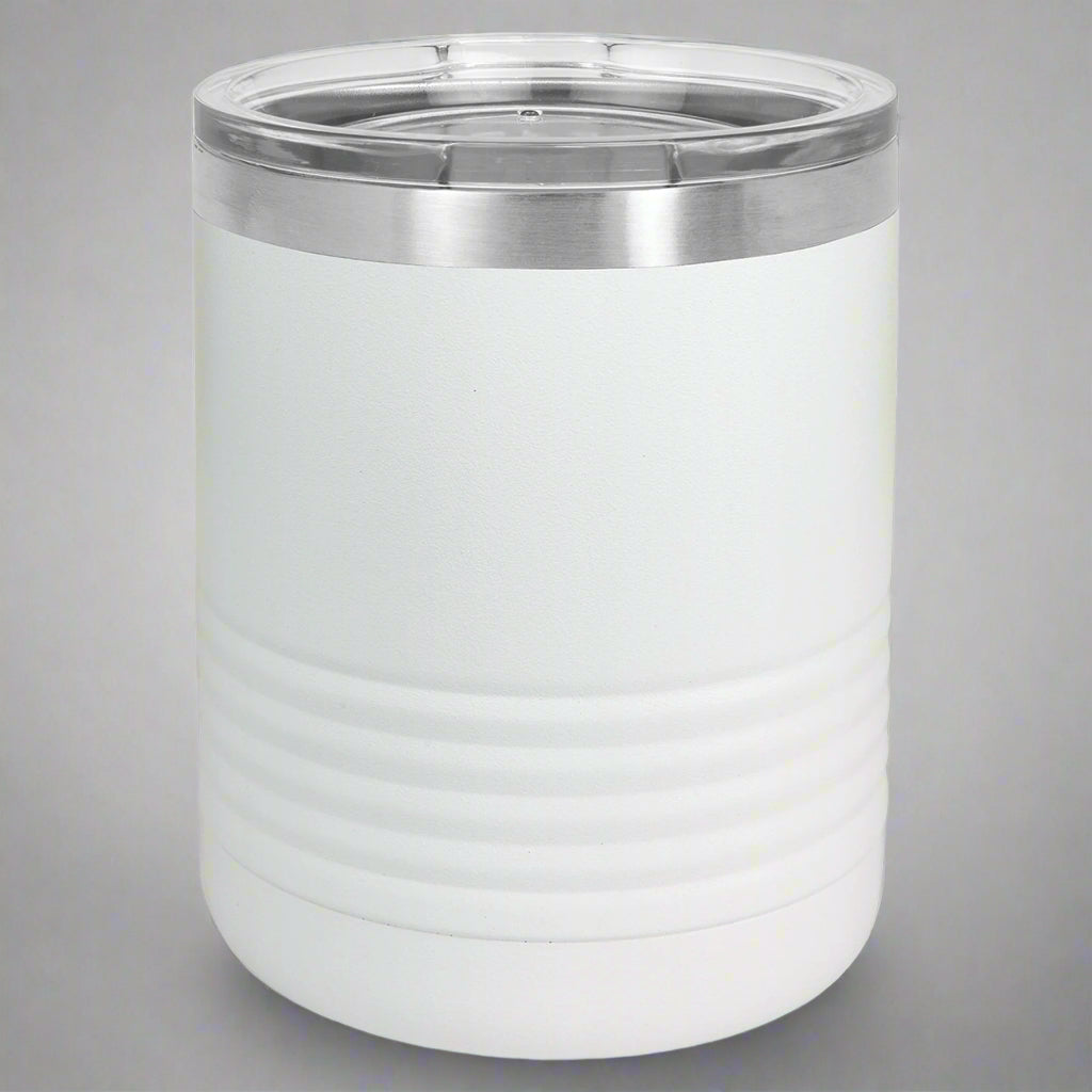 10 oz Lowball Tumbler in White by Carve & Burn, Miami