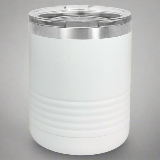 10 oz Lowball Tumbler in White by Carve & Burn, Miami