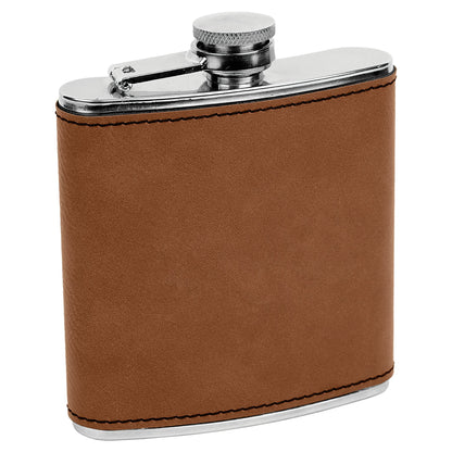 6 oz Leatherette Flask