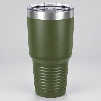 Army green 30 oz insulated stainless steel tumbler for custom engraving