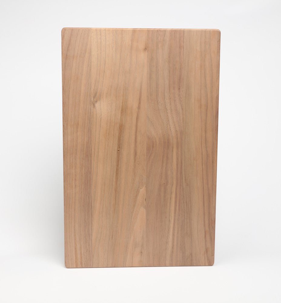Black walnut 11 x 17 inch cutting board, back side view