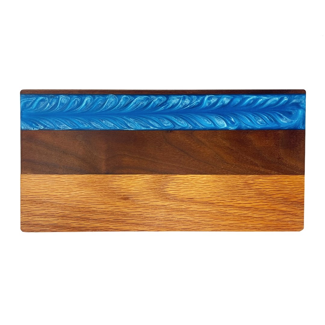 Cheese Board (Blue Resin Inlay) 6" x 12"