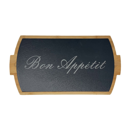 Bon Appétit - Bamboo & Slate Board | 15in x 7in