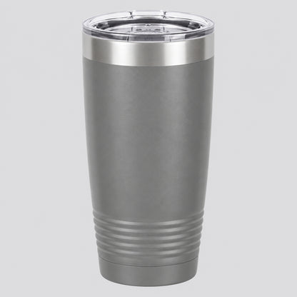 Dark gray 20 oz insulated stainless steel tumbler for custom engraving