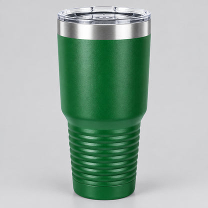 Green 30 oz insulated stainless steel tumbler for custom engraving