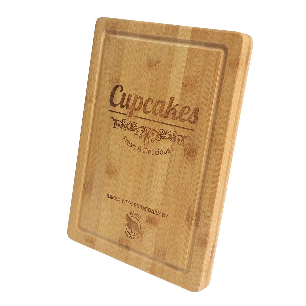 SOLID BAMBOO CUTTING BOARD WITH JUICE GROOVE | 10in x 14in