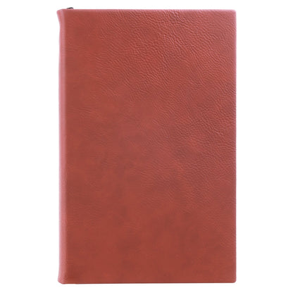 Rose red leatherette journal, ready for custom engraving