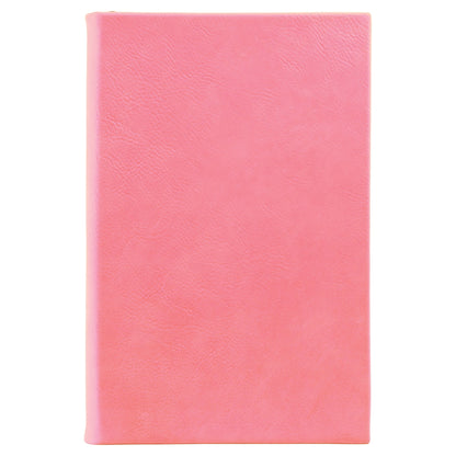 Pink leatherette journal, ready for custom engraving