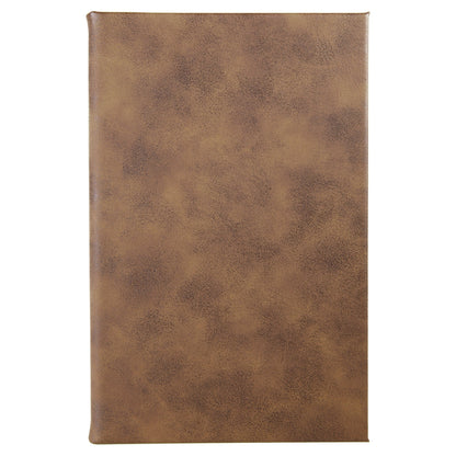 Rustic brown leatherette journal, ready for custom engraving
