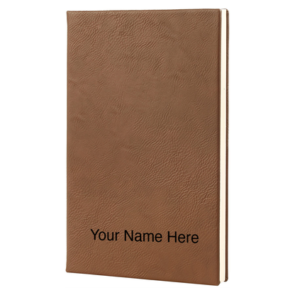 Leatherette journal engraving placement mockup