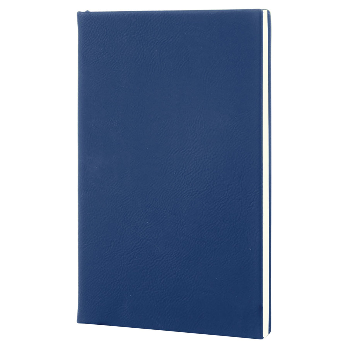 Navy blue leatherette journal, ready for custom engraving