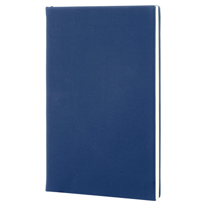 Navy blue leatherette journal, ready for custom engraving