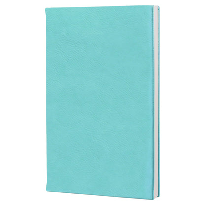Teal leatherette journal, ready for custom engraving