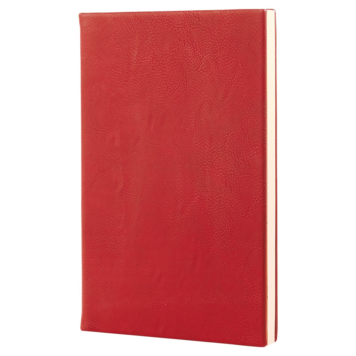 Red leatherette journal, ready for custom engraving