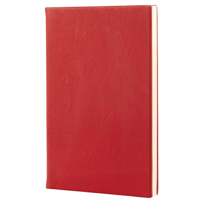 Red leatherette journal, ready for custom engraving