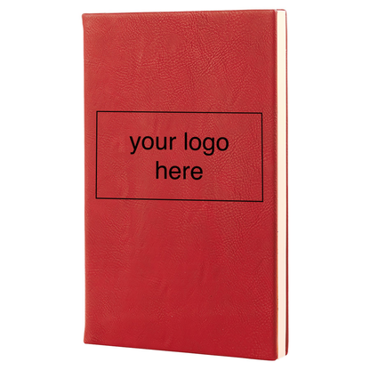 Leatherette Journal in Red with Black engraving by Carve & Burn, Miami
