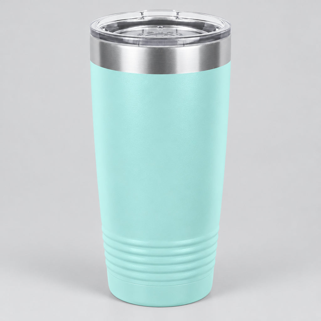 Light blue 20 oz insulated stainless steel tumbler for custom engraving