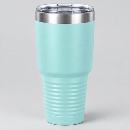 Light blue 30 oz insulated stainless steel tumbler for custom engraving