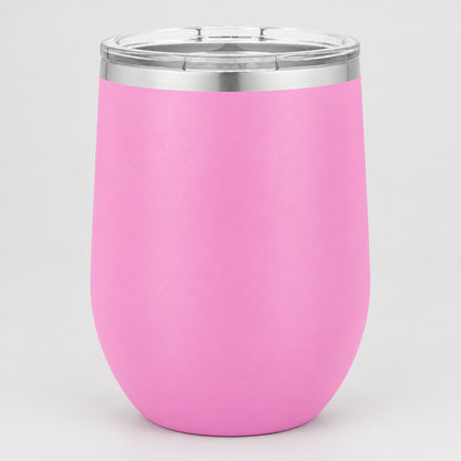 Light purple insulated 12 oz stemless wine tumbler for custom engraving