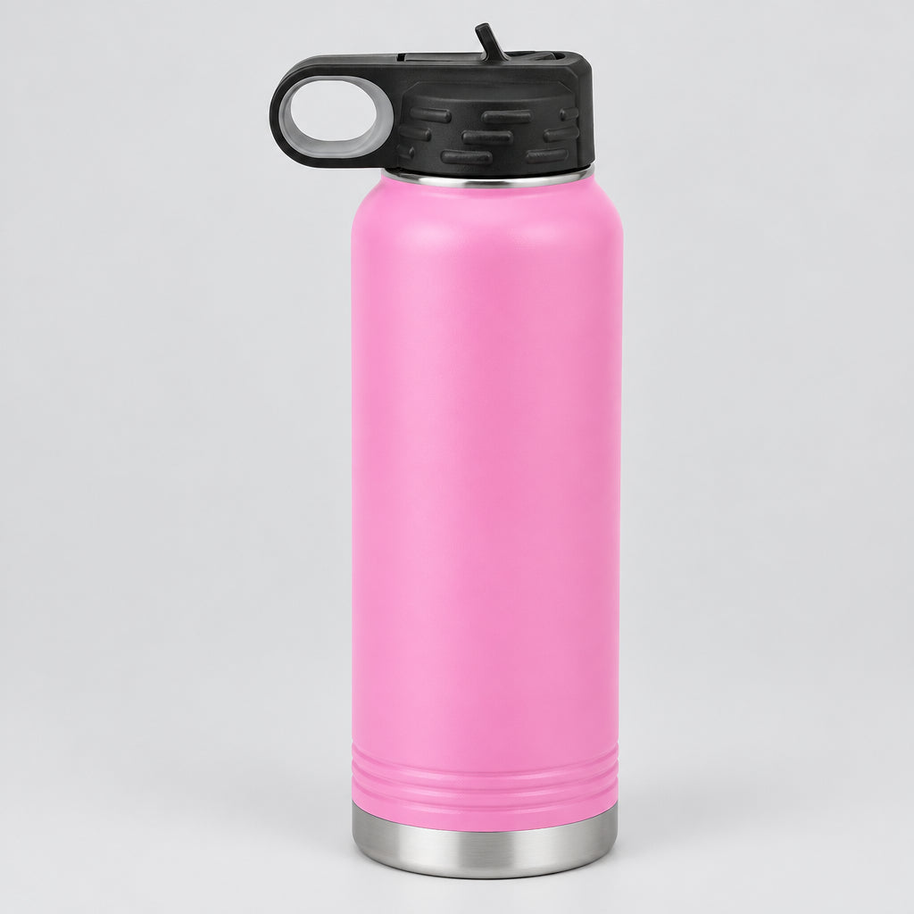 Light purple stainless steel water bottle for custom engraving, 32 oz or 40 oz