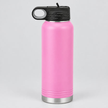 Light purple stainless steel water bottle for custom engraving, 32 oz or 40 oz