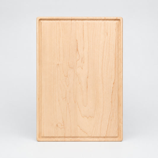 11 x 17 inch solid hard maple cutting board with juice groove for custom engraving – view 2