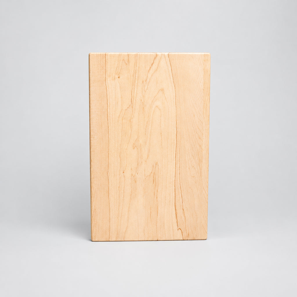 Maple 11 x 17 inch cutting board, back side without groove