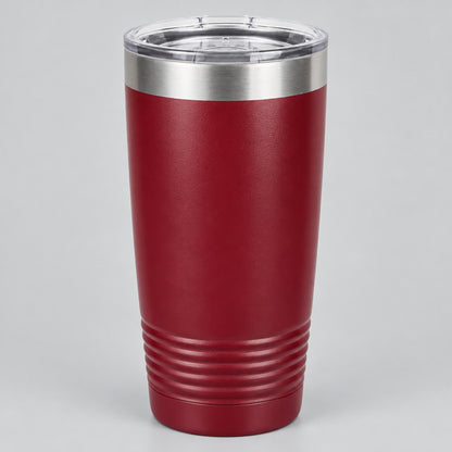 Maroon 20 oz insulated stainless steel tumbler for custom engraving