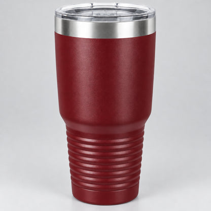 Maroon 30 oz insulated stainless steel tumbler for custom engraving