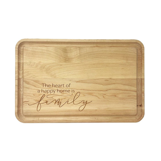 Maple cutting board 11x17, laser engraved by Carve & Burn in Miami