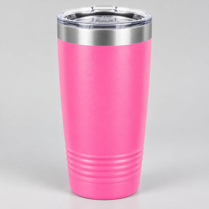 Pink 20 oz insulated stainless steel tumbler for custom engraving