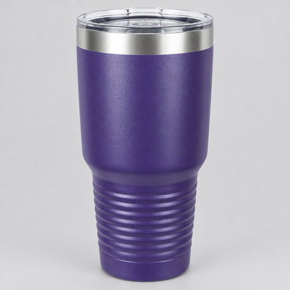 Purple 30 oz insulated stainless steel tumbler for custom engraving
