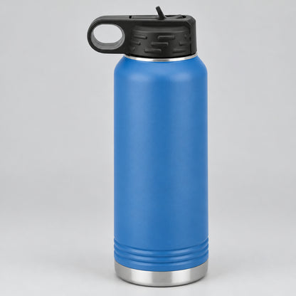 Royal blue stainless steel water bottle for custom engraving, 32 oz or 40 oz