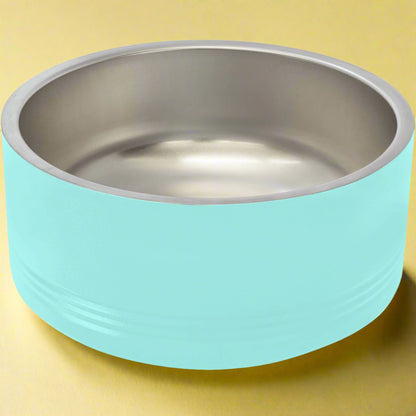 Stainless Steel Pet Bowls in Teal by Carve & Burn, Miami
