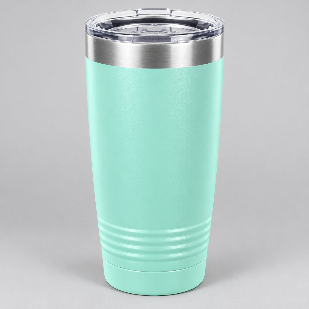 Teal 20 oz insulated stainless steel tumbler for custom engraving