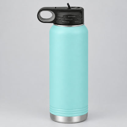 Teal stainless steel water bottle for custom engraving, 32 oz or 40 oz